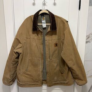 Carhartt Men’s Sherpa-Lined Work Jacket 2XL – Distressed